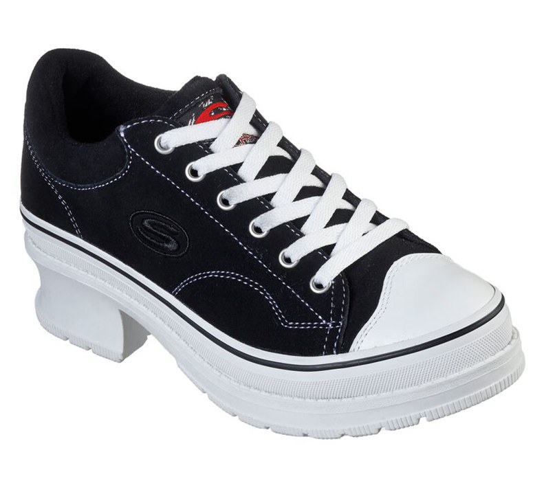 Skechers Dam Svarta Kilar Skor - Heartbeats - Softy - Sverige (SJXZD-3701)